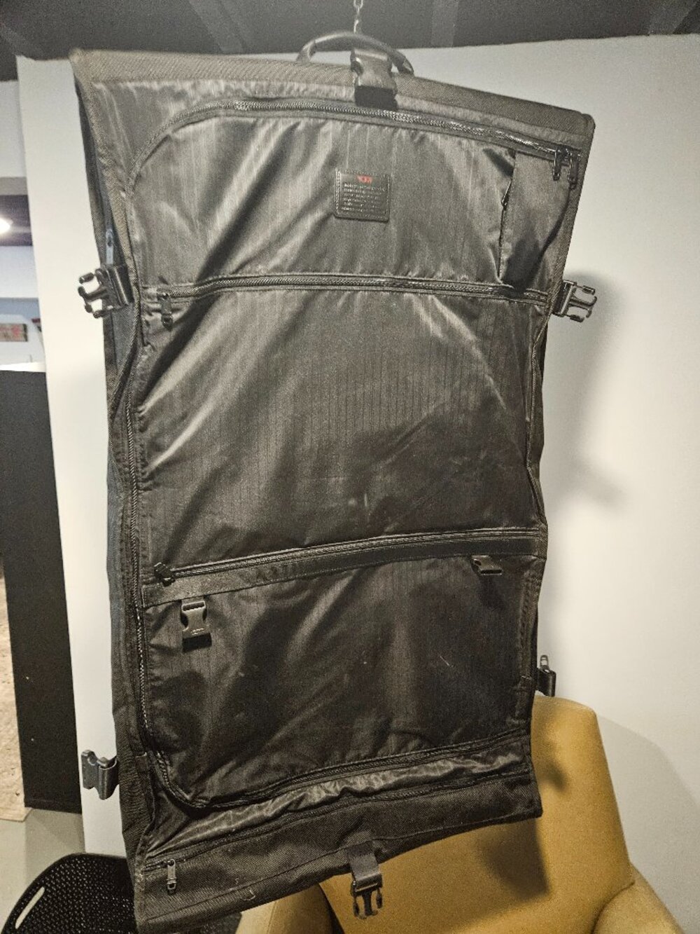 Tumi Tri-Fold Carry-On Suit Bag Travel Garment Bag, Nylon Black